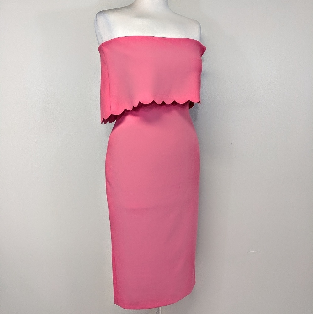 Barbie Strapless Party Coquette Midi Dress